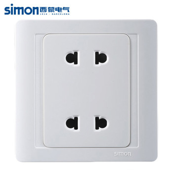 西蒙(SIMON)55系列二位两孔插座10A四孔插座