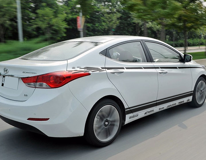 韩国朗动专用车身贴纸北京现代拉花腰线车身彩