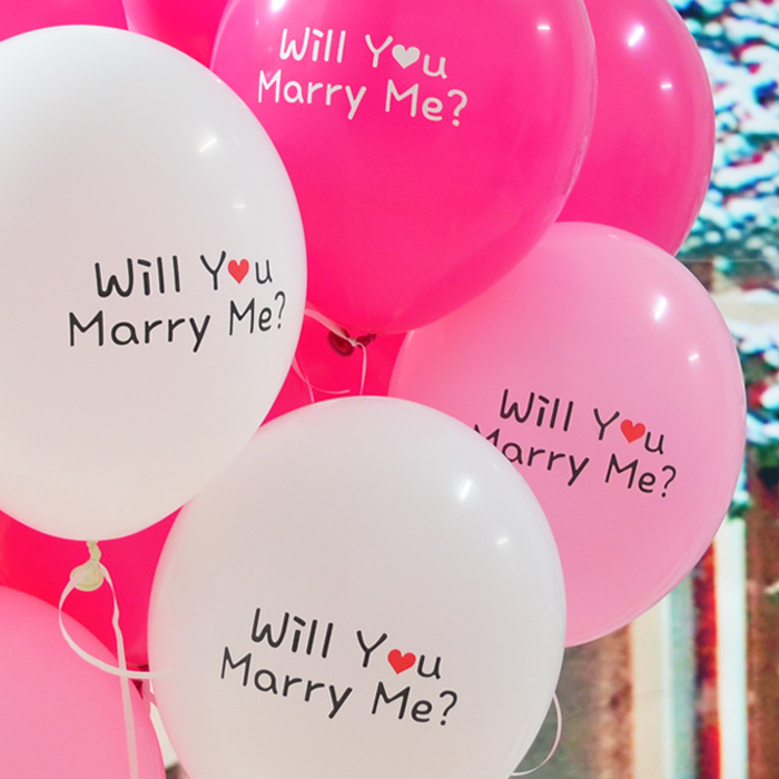 进口情人节德国12寸will you marry me?嫁给我吧求婚气球