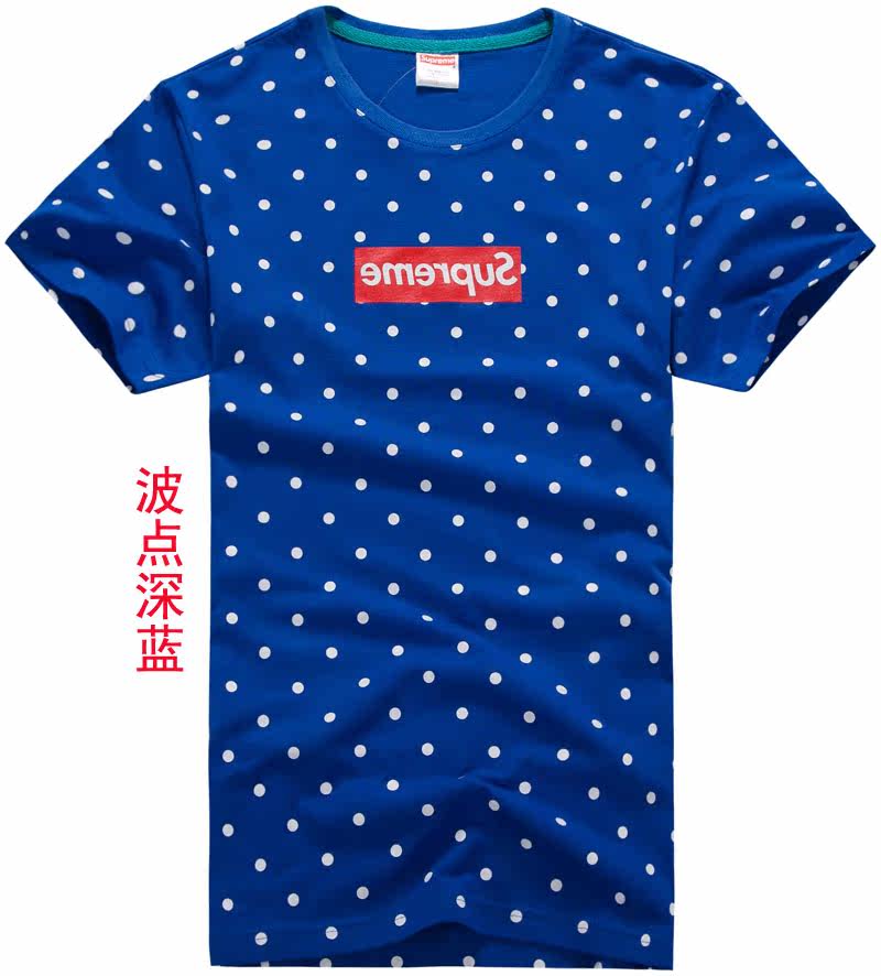 supremeT恤短袖波点深蓝色<em>陈冠希最爱lady</em> ga
