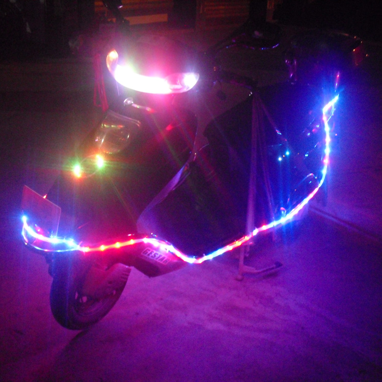 摩托车电瓶电动车彩灯条彩灯带 LED彩灯 12V