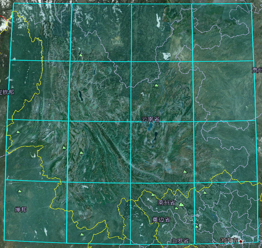 云南省谷歌卫星地图(14层清晰度带路名、地名