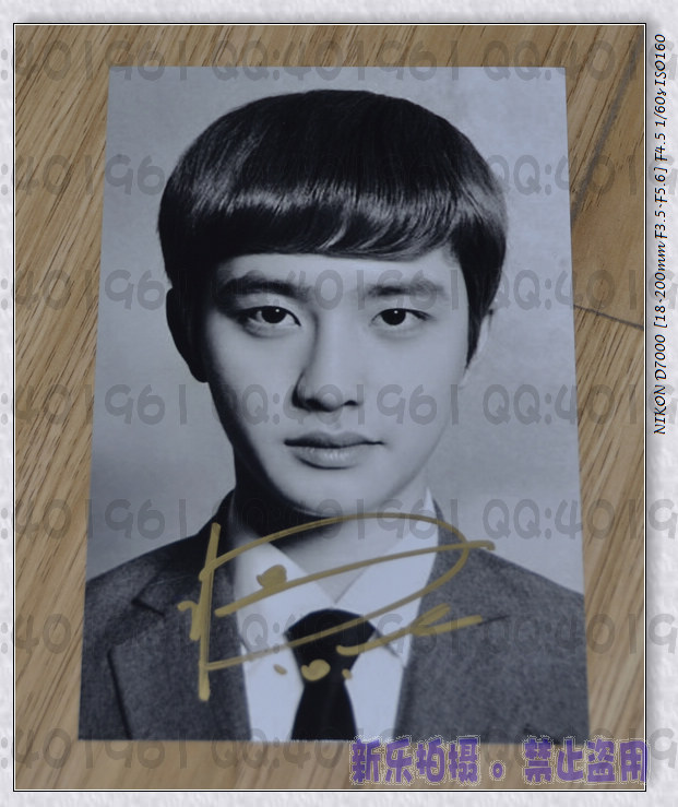 exo-k 新款 xoxo咆哮growl后续曲 都暻秀 d.o.亲笔签名照片b款