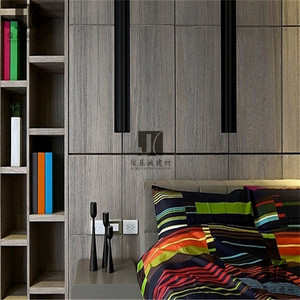 梧桐木EO级浮雕免漆木饰面板环保装饰电视背