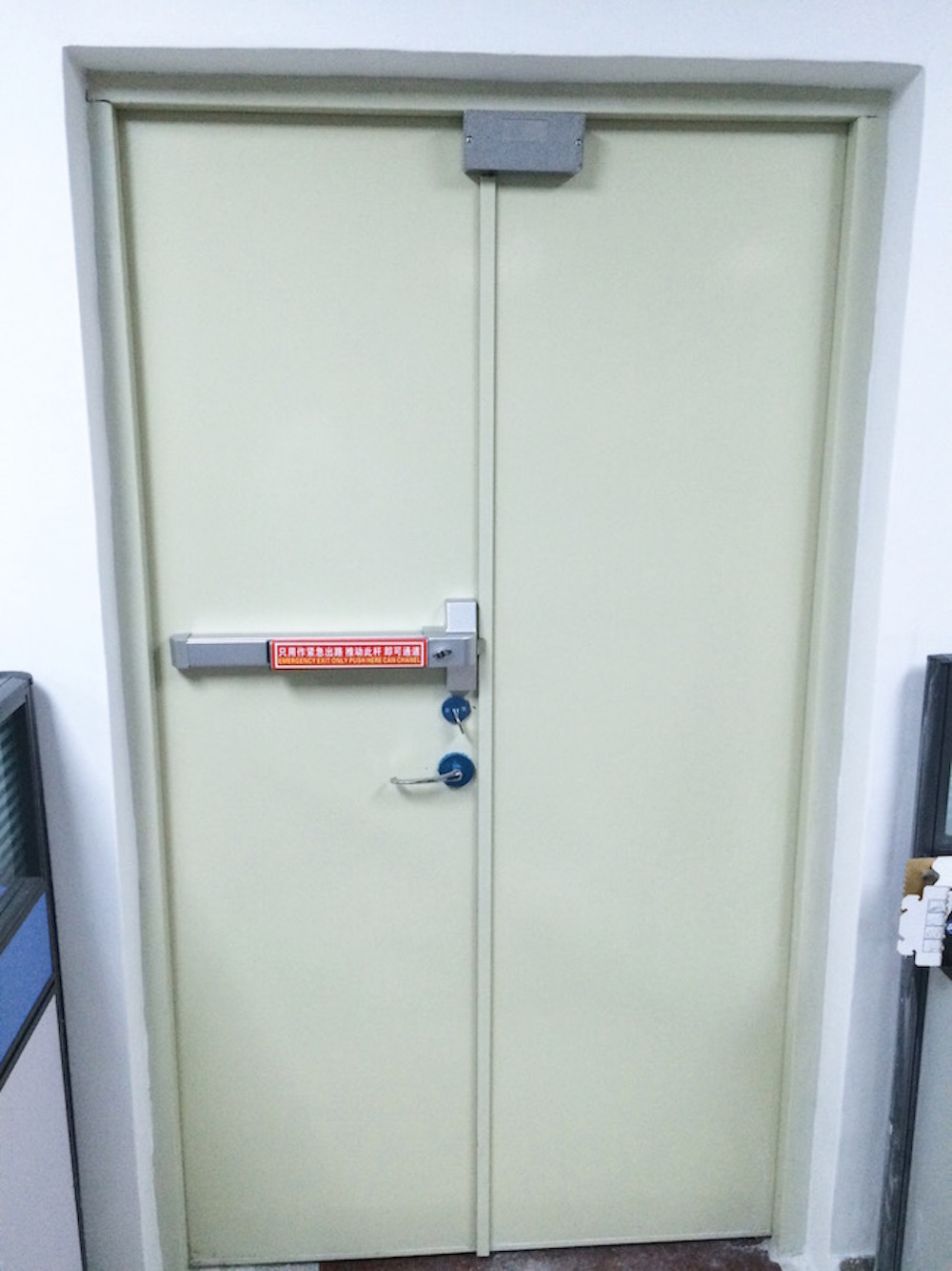 消防门锁 逃生锁 报警推杆锁 防火门锁 推杠锁 