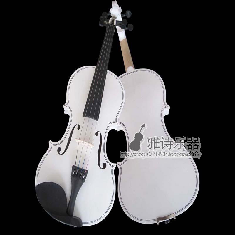 雅诗乐器--适合初学者练习使用的小提琴 白色小