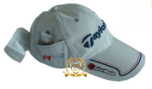 taylormade r9带mark高尔夫帽子 球队俱乐部帽子 透气 白色