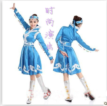 <em>蒙古服女</em> 表演女式蒙古族舞蹈演出服 民族表演