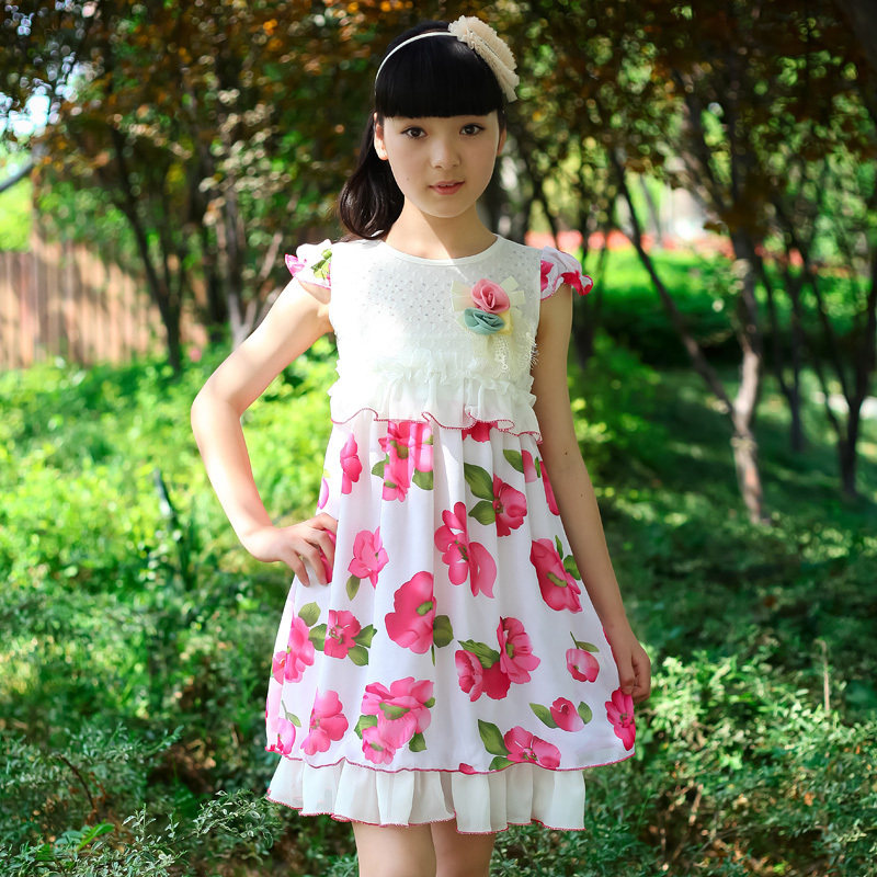 女童<em>裙子</em>连衣裙中大童公主裙雪纺裙<em>少女</em>裙8 9
