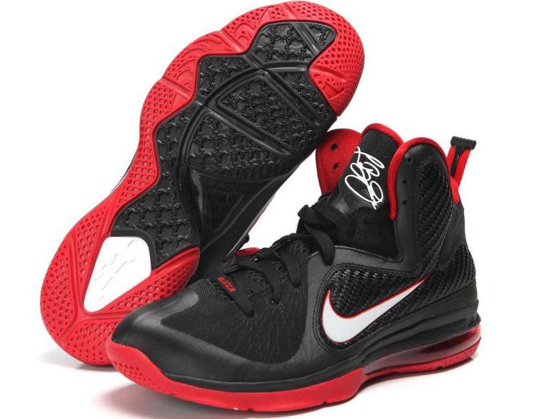 冲皇冠正品秒杀\/Nike Lebron 9黑红詹姆斯九代