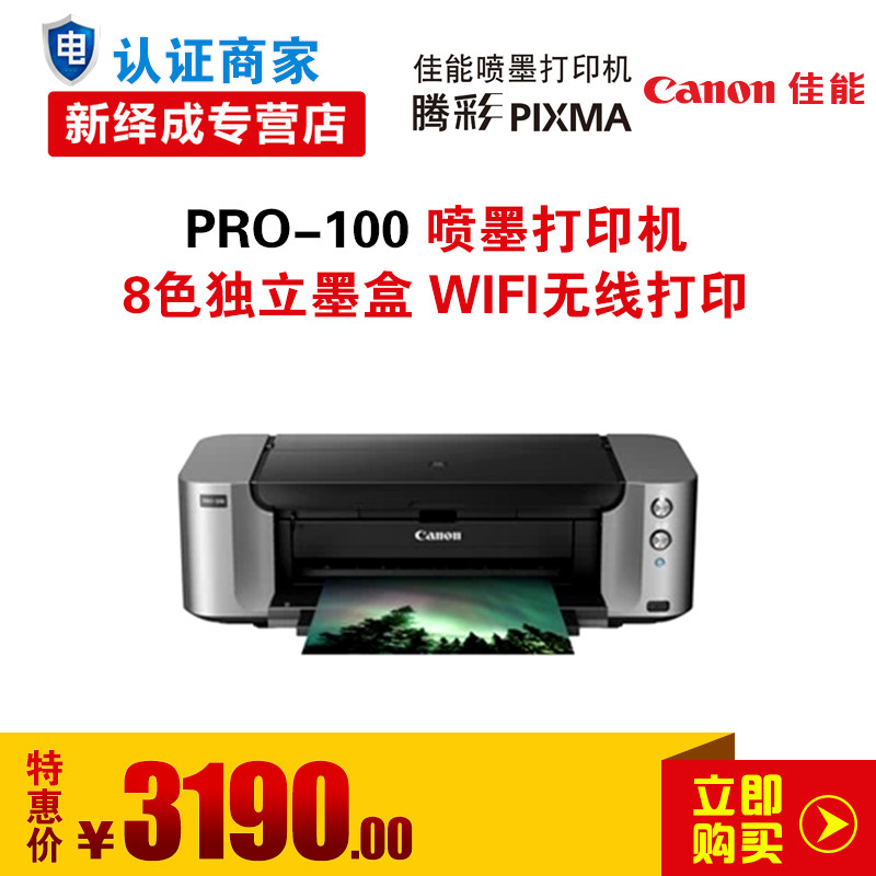 全新 佳能PRO100 <em>8色</em>独立墨盒<em>照片</em>A3+喷墨打