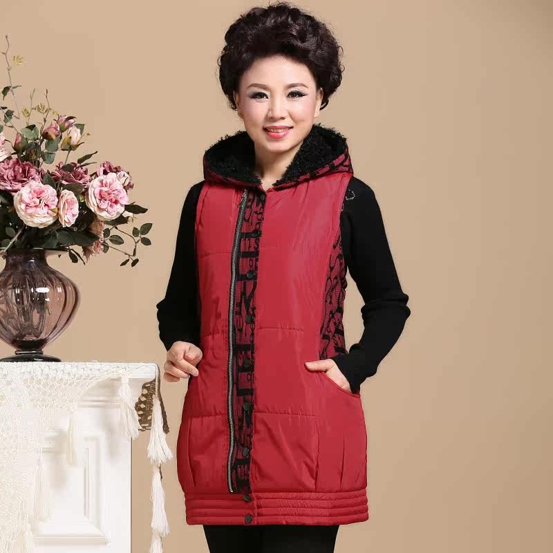 2013秋冬女式棉<em>马夹中老年棉马甲</em>大码中年妈