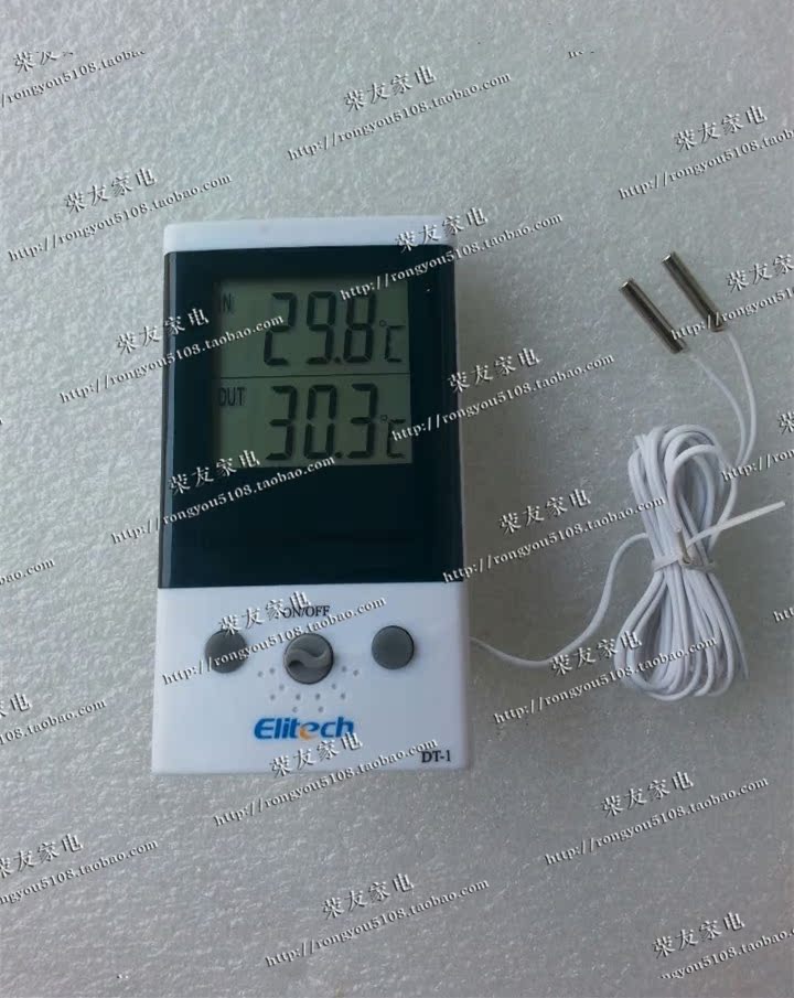 精创DT-1数字温度计 冰箱 冰柜双探头温度计 室