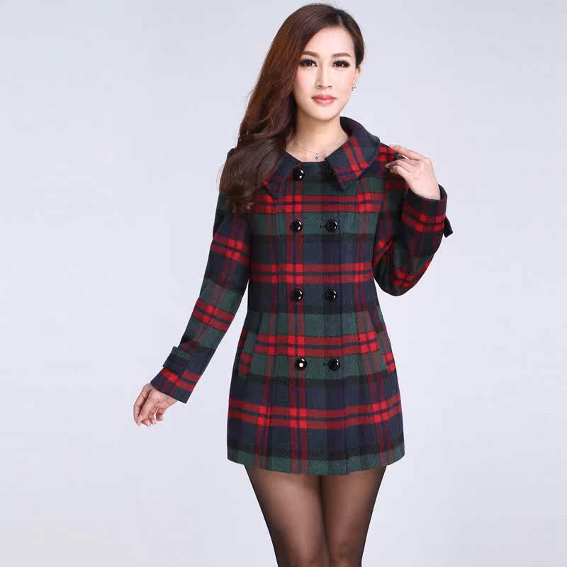 台湾哥弟正品阿玛施<em>品牌女装</em> <em>高档</em>羊毛格子风