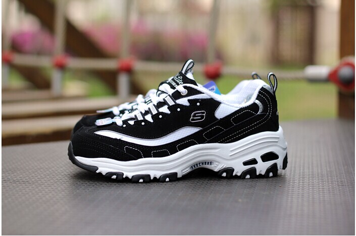 韩国爆款男鞋 斯凯奇黑白复古跑步鞋运动鞋增