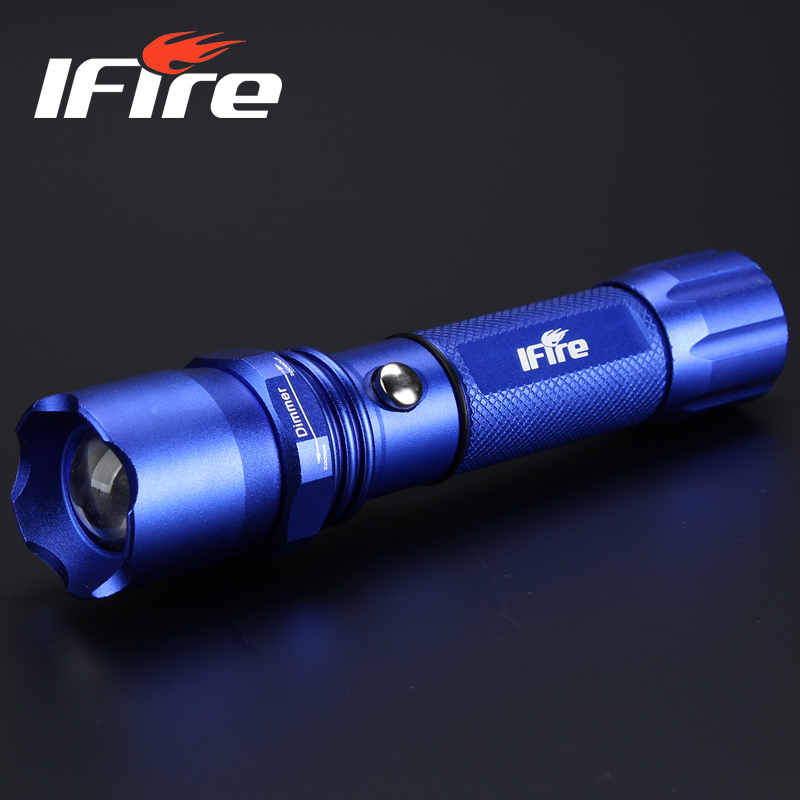 IFire 强光手电筒 充电 LED远射王 迷你 变焦探