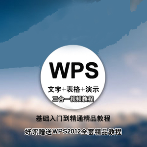 WPS视频教程办公软件教程从入门到精通课程