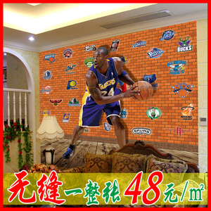 3D壁画壁纸美国NBA篮球明星科比人物海报高