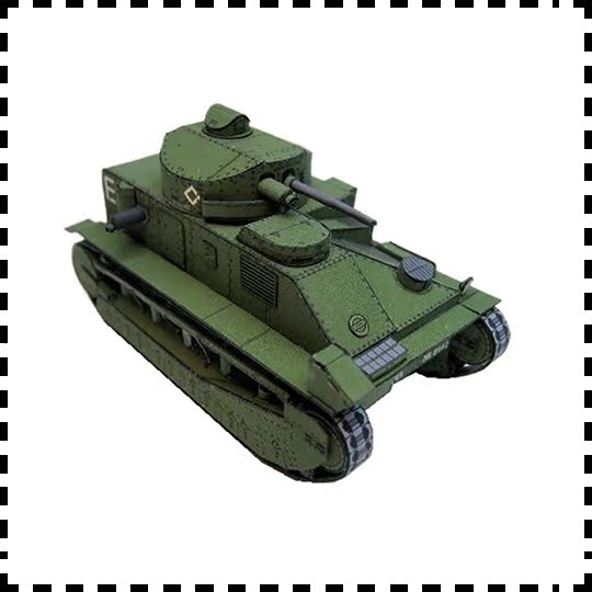英国维克斯MK.II中型坦克 纸模型 坦克世界 1:4