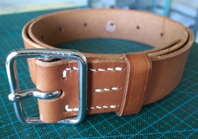 改短了的一节版伞兵腰带\/107厘米黄牛皮带|一淘网优惠购|购就省钱