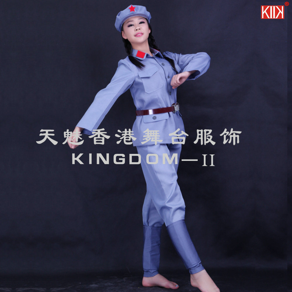单位团体大<em>合唱</em>演出服装 红军服<em>合唱</em>服装 红色