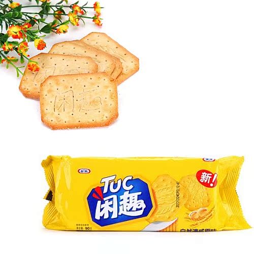 卡夫 闲趣(含糖)韧性饼干 自然清咸原味 90g(毛重100g