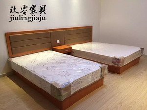 定制酒店家具双人床1.8米板式床简约现代宾馆