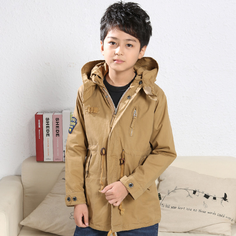 秋款童装男童风衣<em>外套</em>青少年<em>男装15岁</em>男孩秋