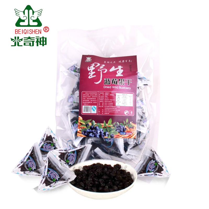 北奇神野生蓝莓鲜果果干 大兴安岭蓝莓干无糖