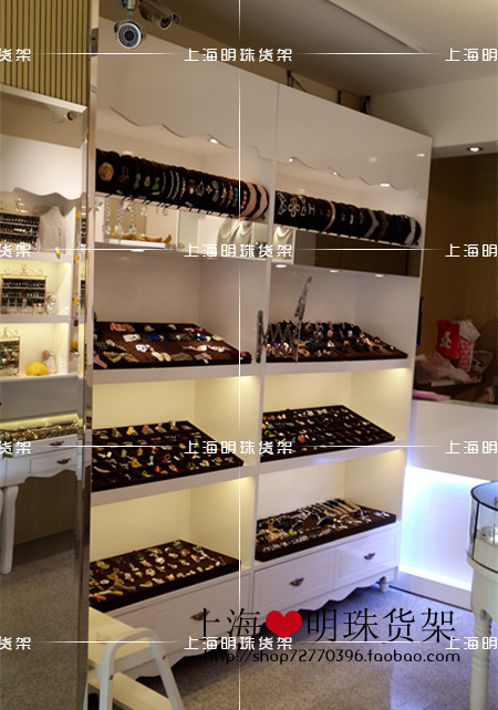 项链展示柜耳环挂坠耳钉发箍烤漆饰品高柜高端包包货架展柜欧式