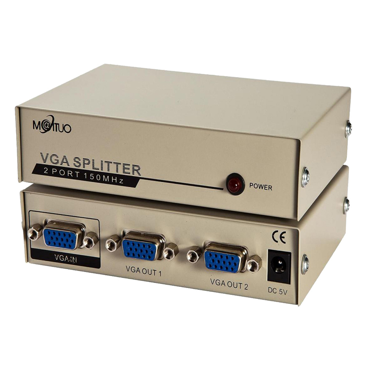 原装迈拓2口VGA分配器 MT-1502 1分2分频器