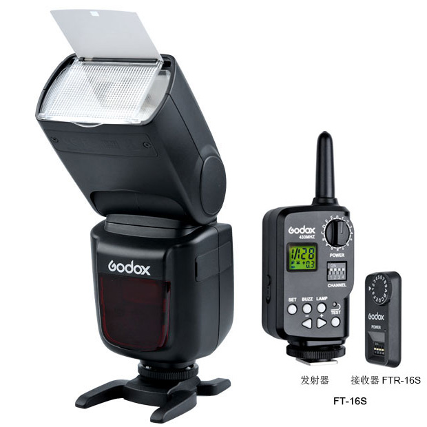 神牛逸客V850锂电机顶闪光灯 +FT16S套装 高