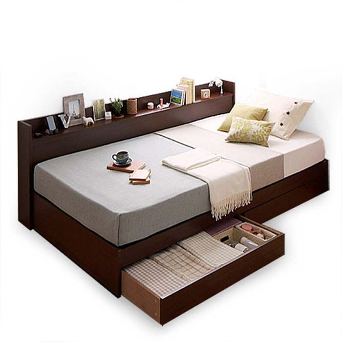 沙发床 双抽屉木床收纳床1.8双人床家具储物床1.2米床高箱床1.5米