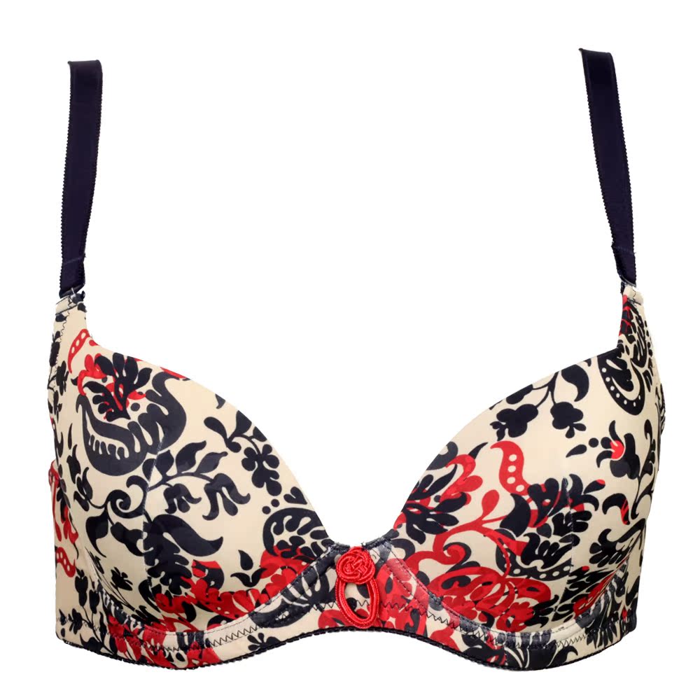 <em>伊丝艾拉</em> 碎花<em>刺绣</em>女士聚拢<em>文胸</em>大码<em>文胸</em>薄款