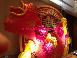 上海中国风中式主题婚礼布置-中国风旗袍型婚