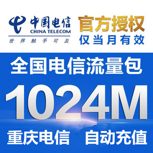 重庆电信流量包充值1024M电信手机流量包2G