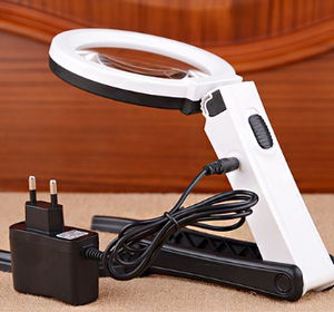 db台式放大镜台灯 高倍带灯放大镜阅读珠宝鉴