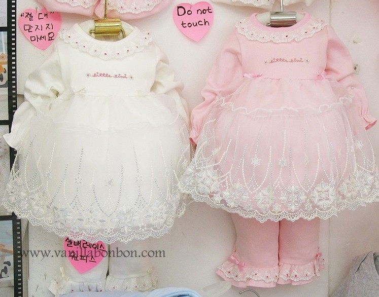  韩国 进口童装 女婴 百日宴 礼服 女宝宝 百日服 周