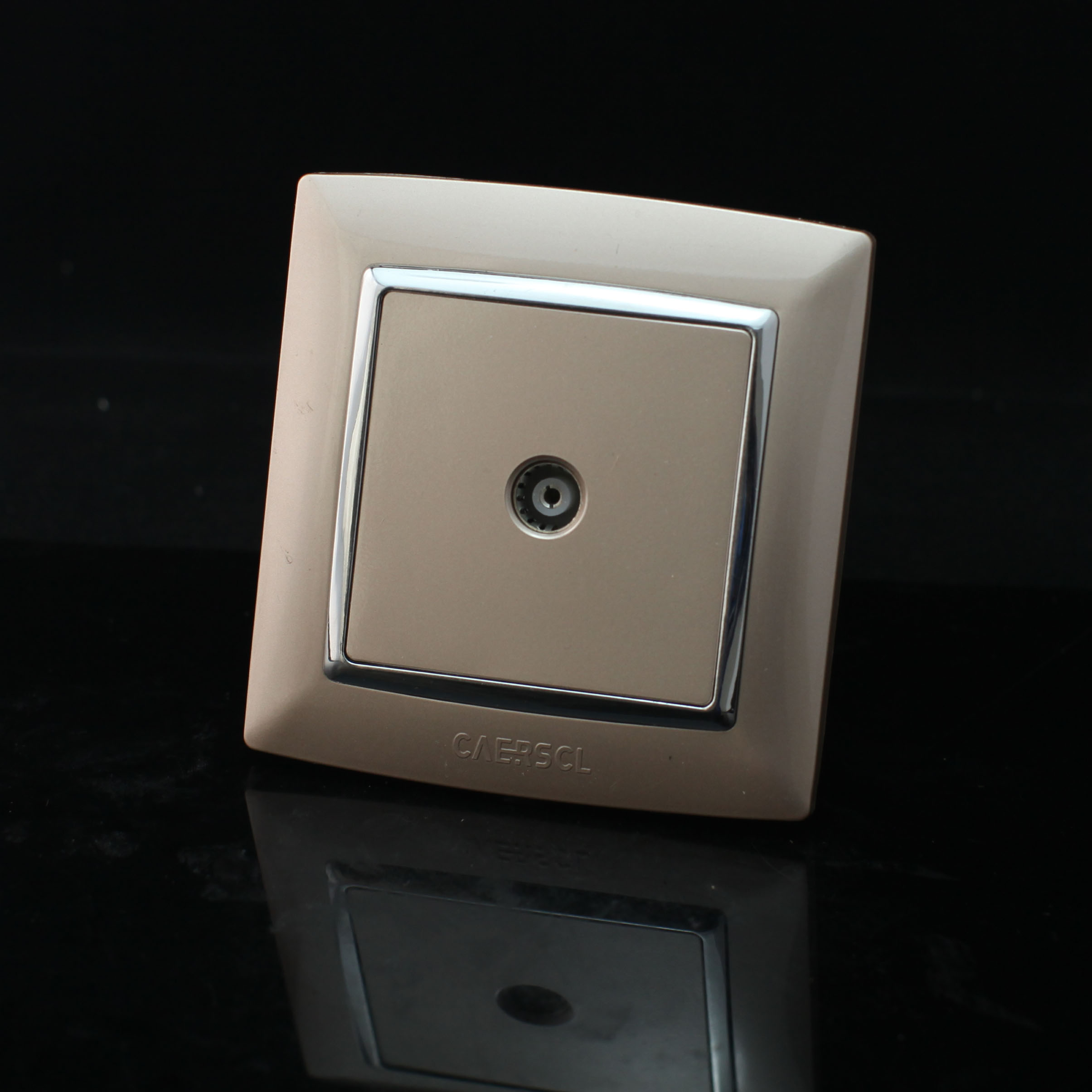 卡尔斯时尚电工墙壁开关插座专家C9香槟色电