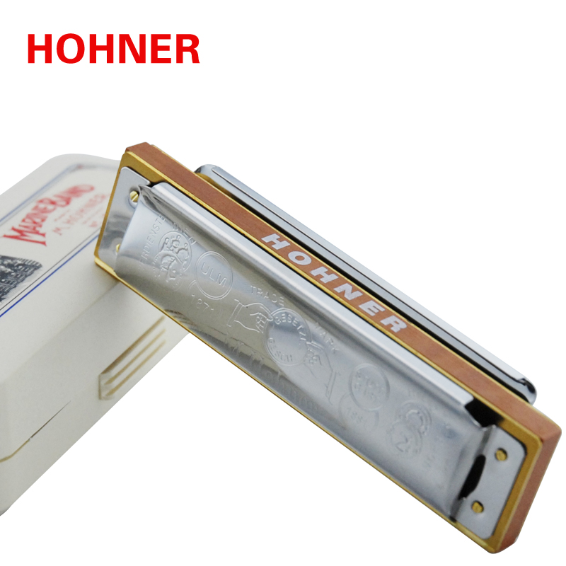 包邮 德国原装正品 hohner和莱 1896 10孔布鲁斯口琴c调 梨木琴格