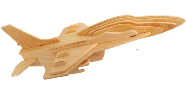 木质拼图 益智玩具 3D立体拼图 F16战斗机 飞