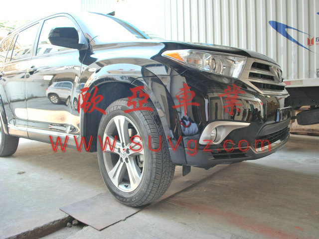 12丰田汉兰达ABS带漆轮眉 汉兰达加装轮眉 成