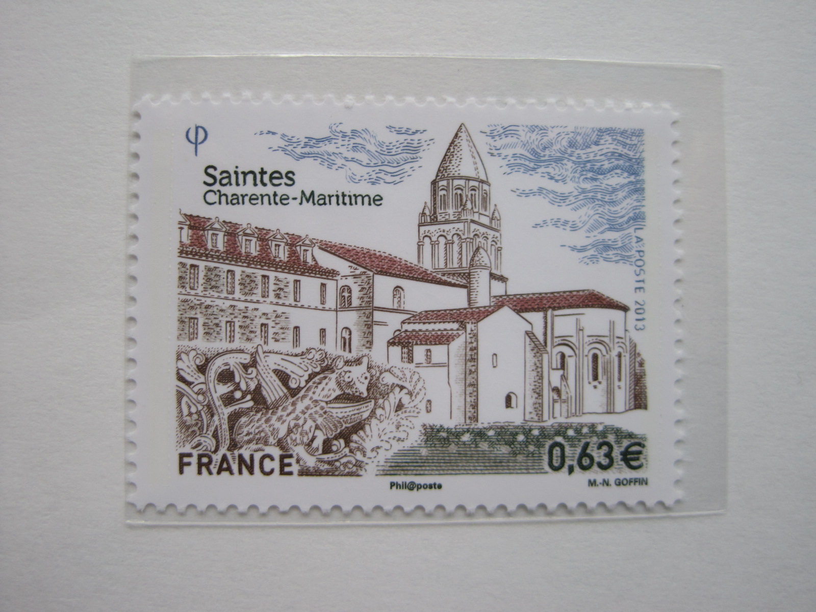 2013年法国旅游系列-桑特城人文景观邮票(1全