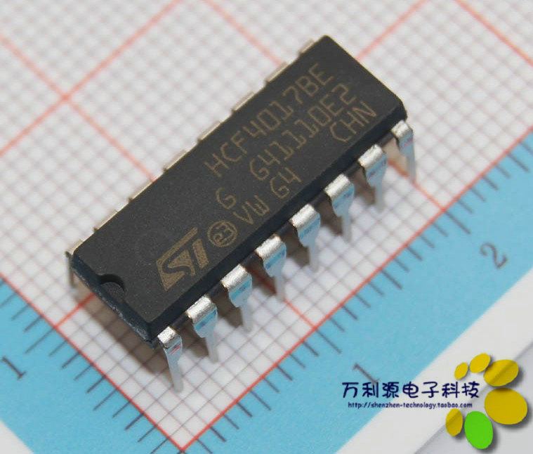 4000系列逻辑芯片 计数器4017 CD4017B\/HE