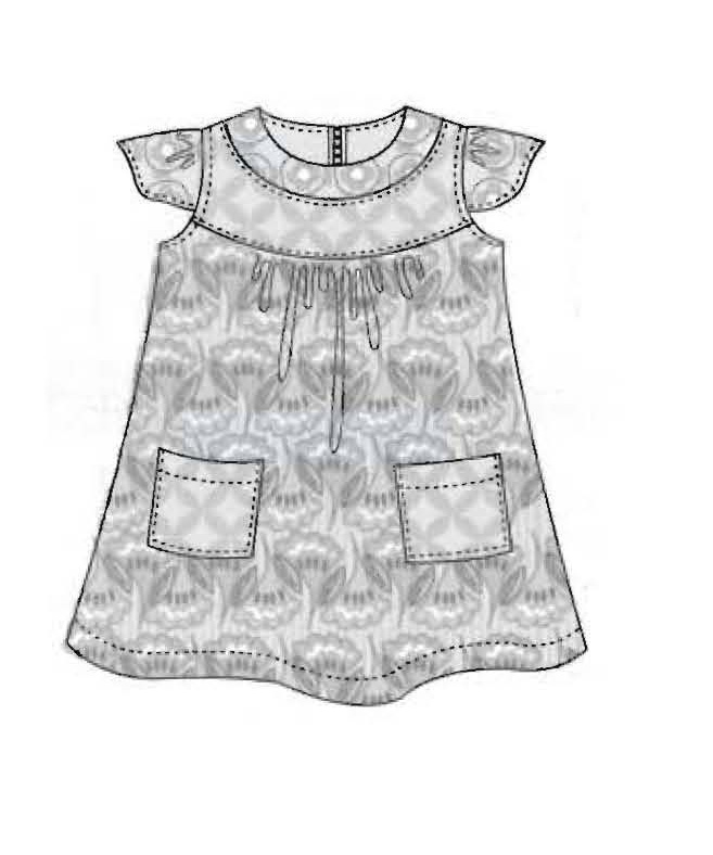 电子版1:1 服装纸样 Burda 儿童连衣裙DIY裁剪