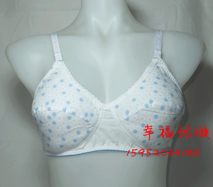 100%全纯<em>棉布文胸</em>中老年人无钢圈大胸胸罩薄