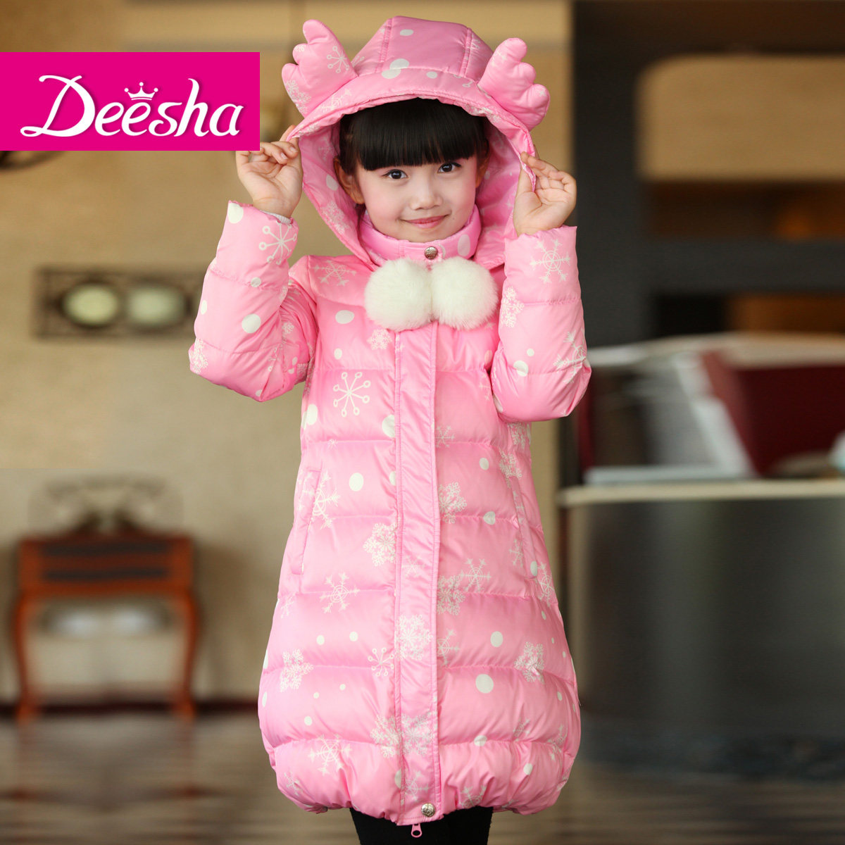 DEESHA笛莎2013新款<em>女儿童</em>冬装韩版甜美雪