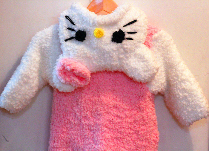 <em>编织</em>小屋绒绒线<em>编织</em> <em>kitty</em>猫<em>马甲</em>外套材料包 送