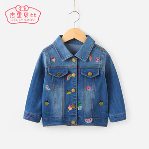 女童牛仔上衣2017新款童装儿童外衣春秋潮1-