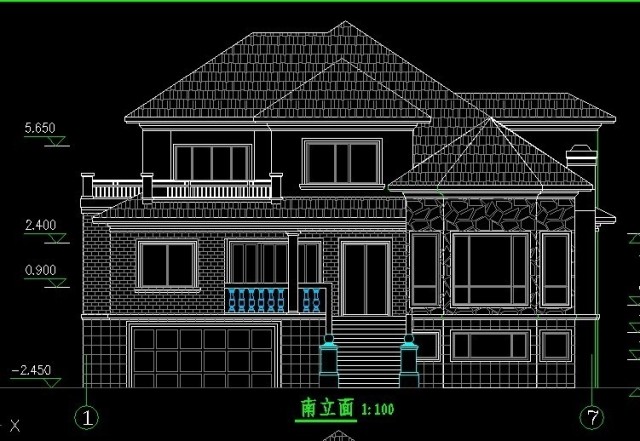 二层现代别墅带半地下室自建房设计 新农村住